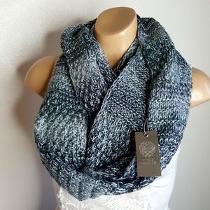 Vince Camuto black grey, & silver infinity scarf